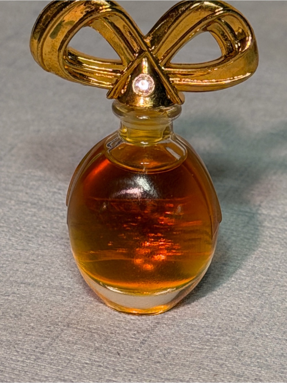 Vintage Estee Lauder Beautiful Pure Parfum Mini 3.7ml .12oz Gold Bow Cap